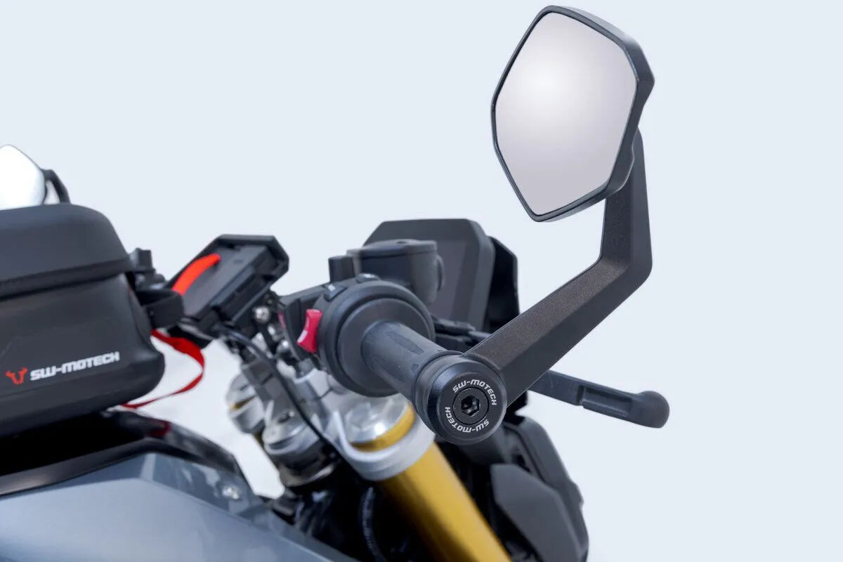 Sw-motech Bar End Mirrors - Black Aluminum