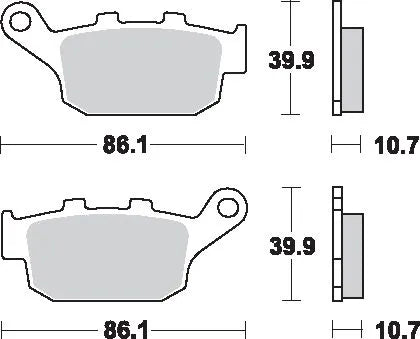 Sbs Ls Street Excel Sintered Brake Pads For Sportbikes - Rear