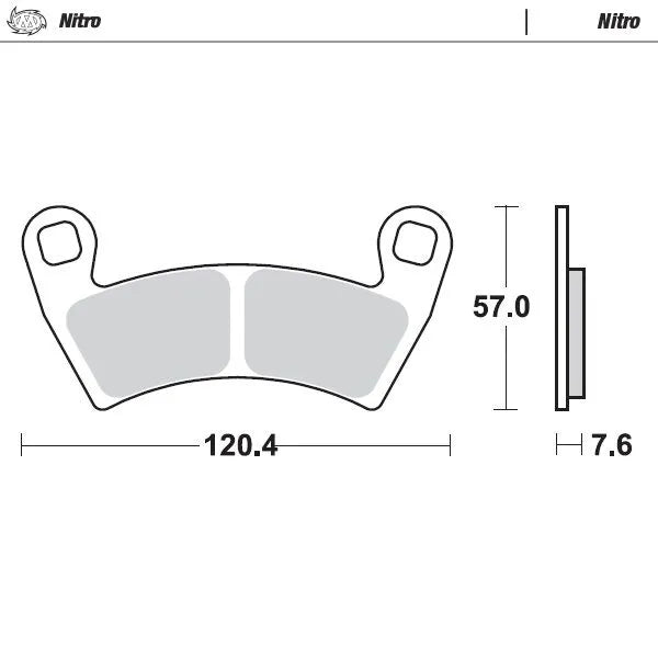 Moto-master Nitro Atv Brake Pads Sintered Metal - Front & Rear