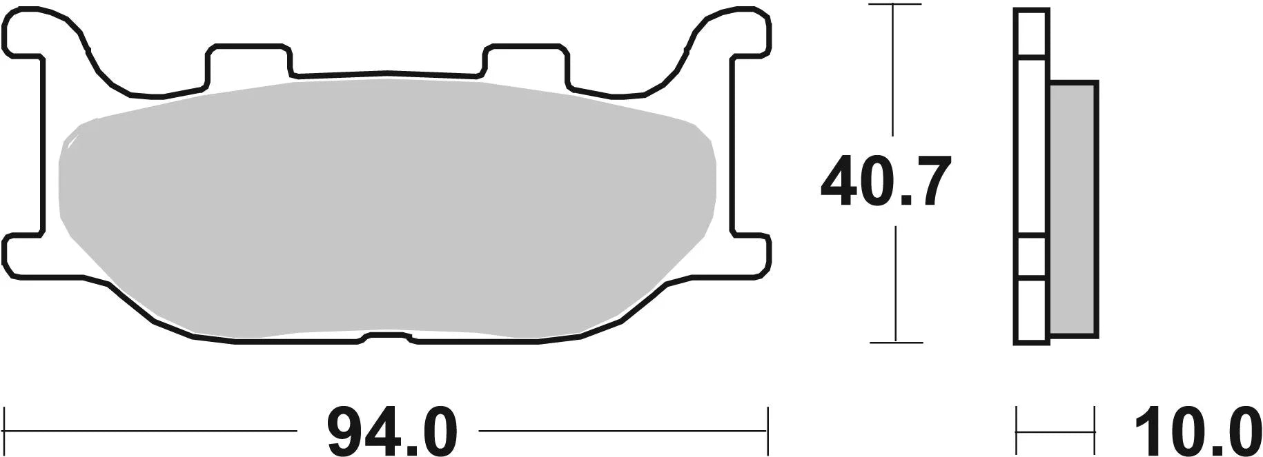 Sbs Ms Scooter Maxi Sintered Brake Pads Set - Front