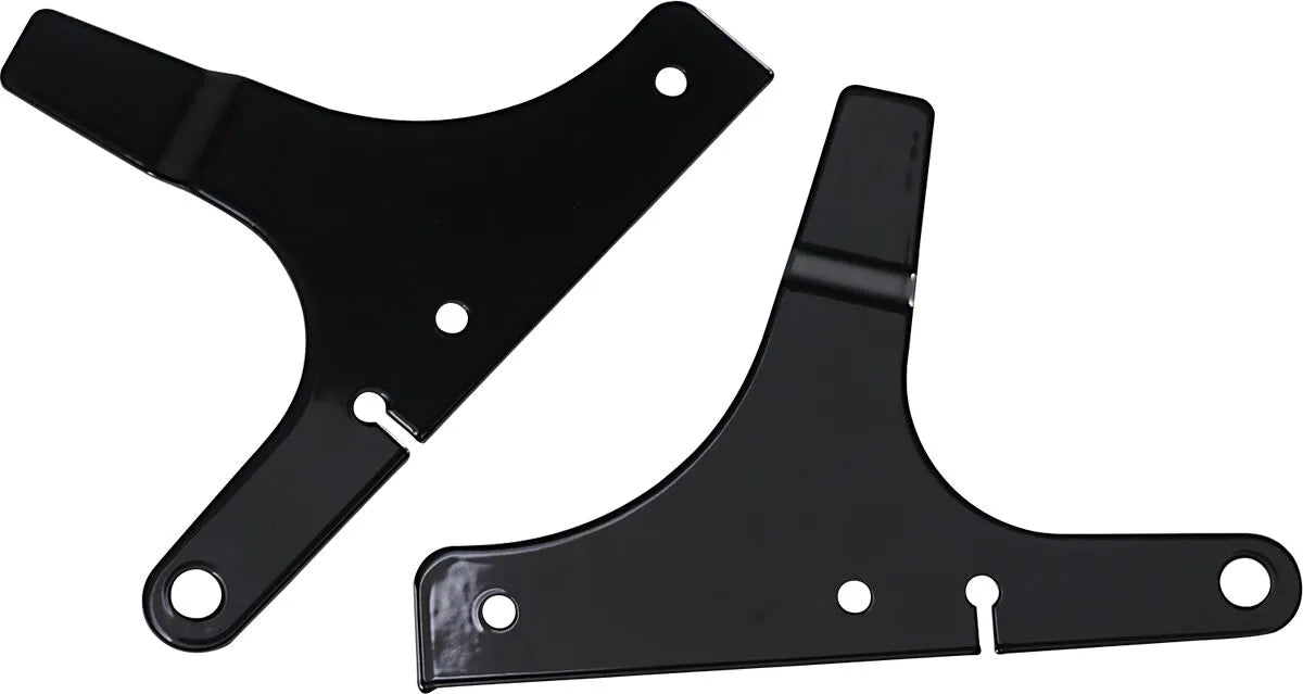 Cycle Visions Sissy Bar Side Plates - Black Steel