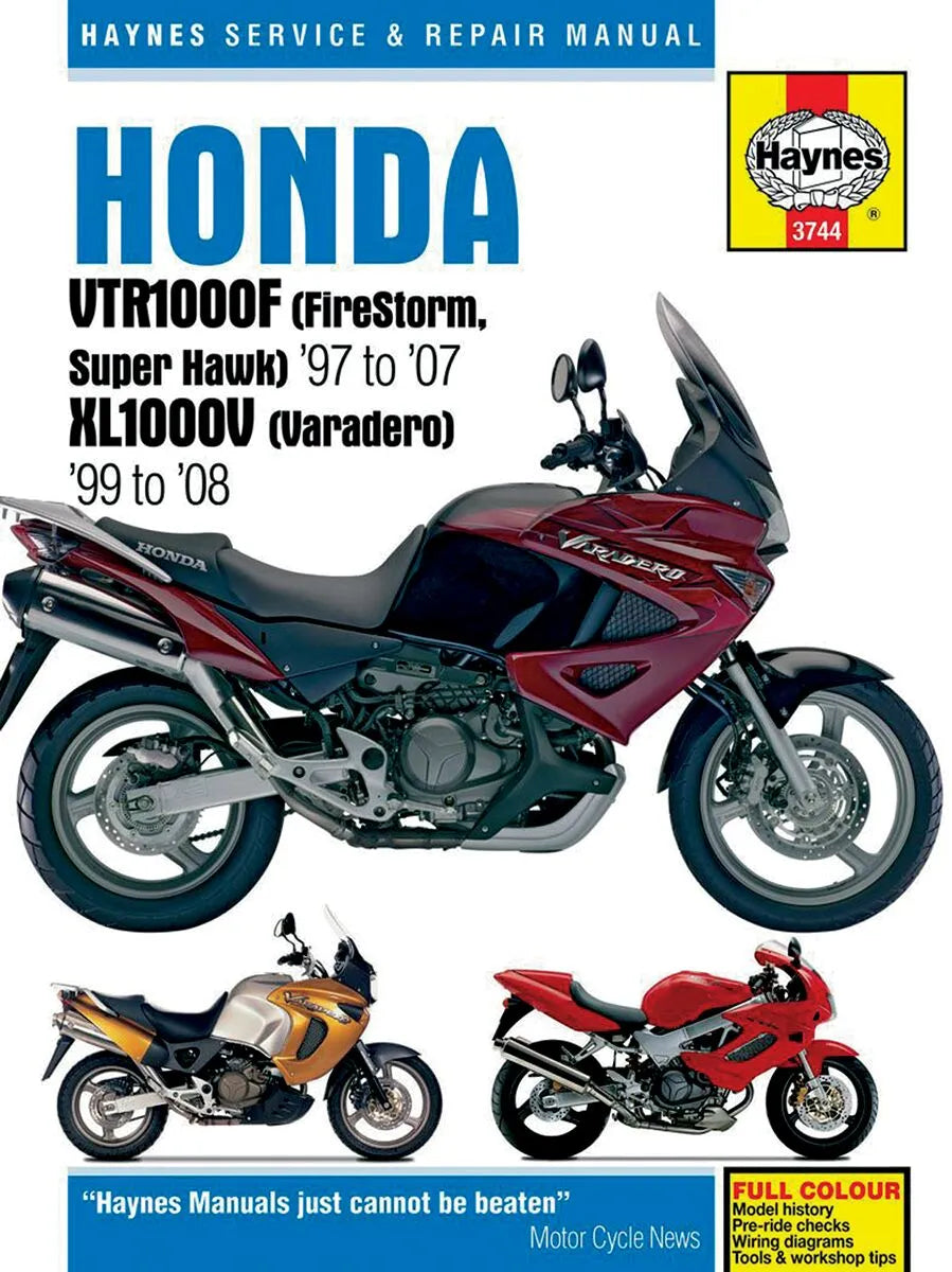 Haynes Motorcycle Repair Manual for Honda VTR 1000 F XL 1000 V