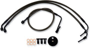 La Choppers Midnight Braided Brake Line Kit For Ape Hangers