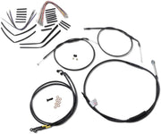 Burly Brand Black Vinyl Cable/Line Kit for Ape Hangers