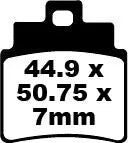 Ebc Sfa Series Organic Scooter Brake Pads - Front