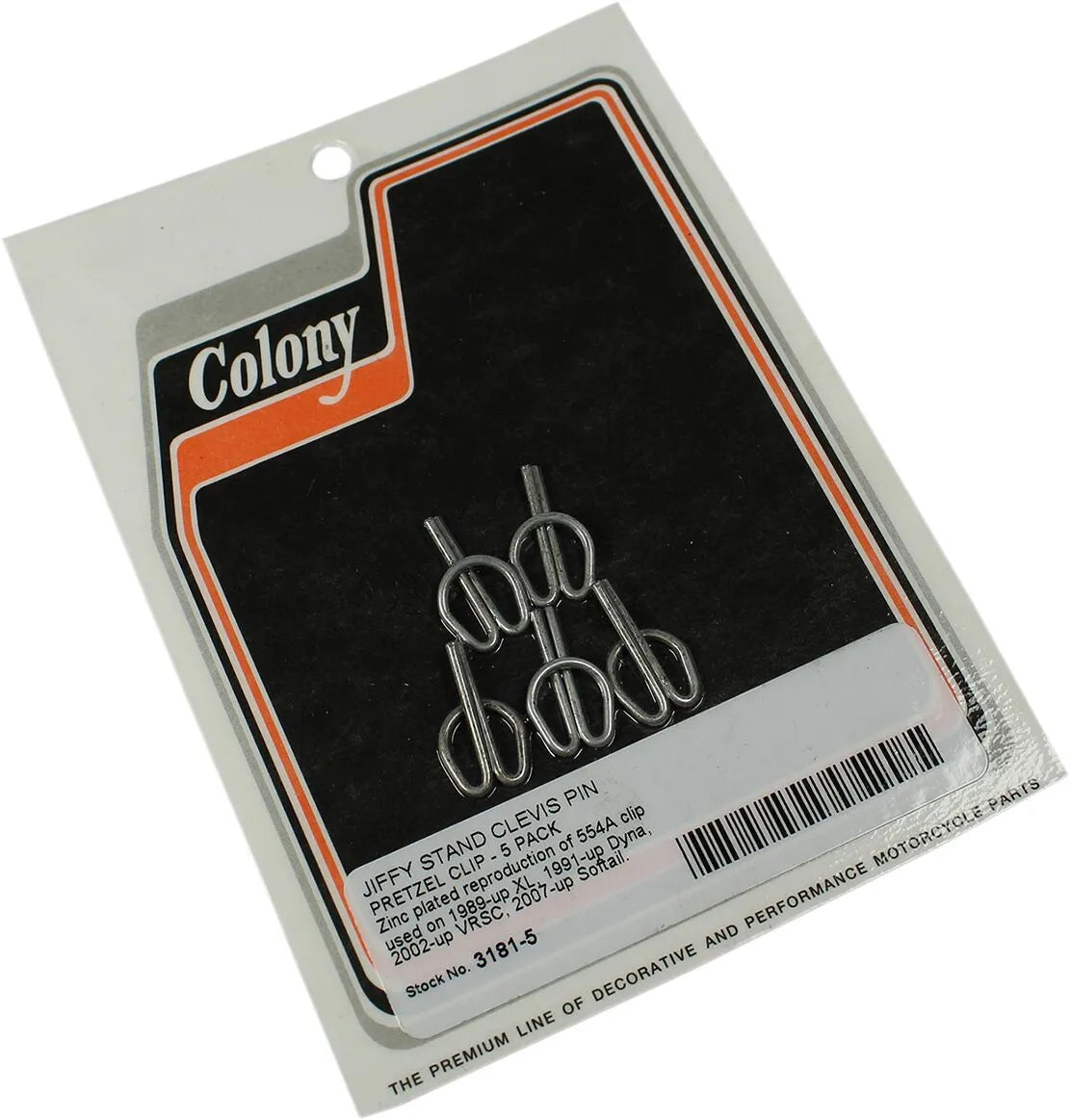 Colony Pretzel Clips for Jiffy Stand Clevis Pin