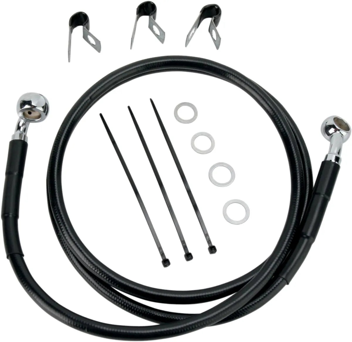 Drag Specialties Stainless Steel Front Brake Line Kit