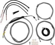 La Choppers Stainless Braided Handlebar Cable/Brake Line Kit