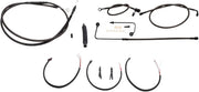 LA CHOPPERS Midnight Braided Handlebar Cable/Brake Line Kit