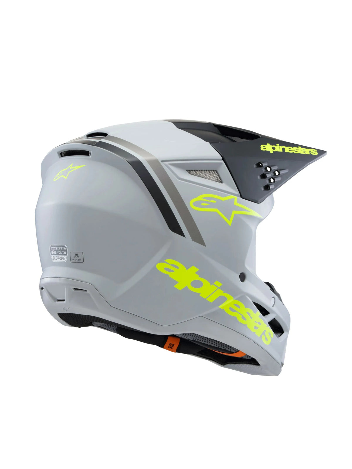 Alpinestars SM3 Radium Youth Helmet Gray Black Yellow