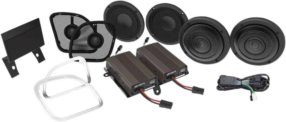 Wild Boar Audio Front & Rear Speaker Kit 600w Amp