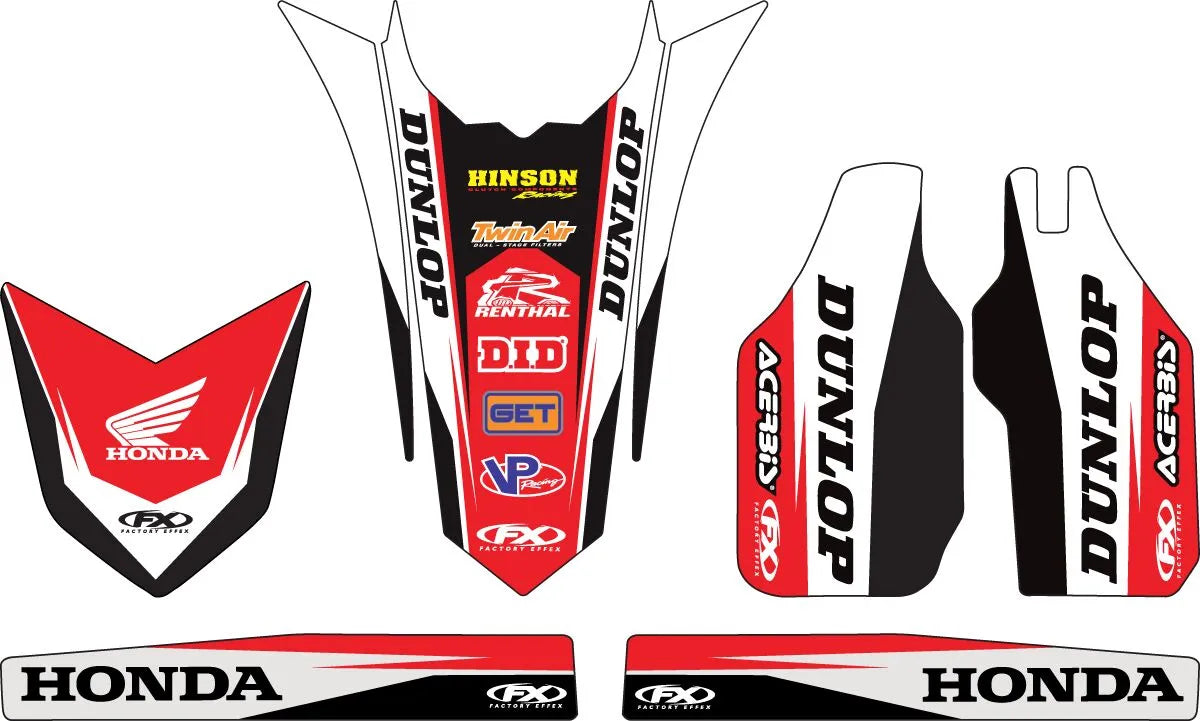 Factory Effex Trim Kit Graphics For Honda Racing Bikes