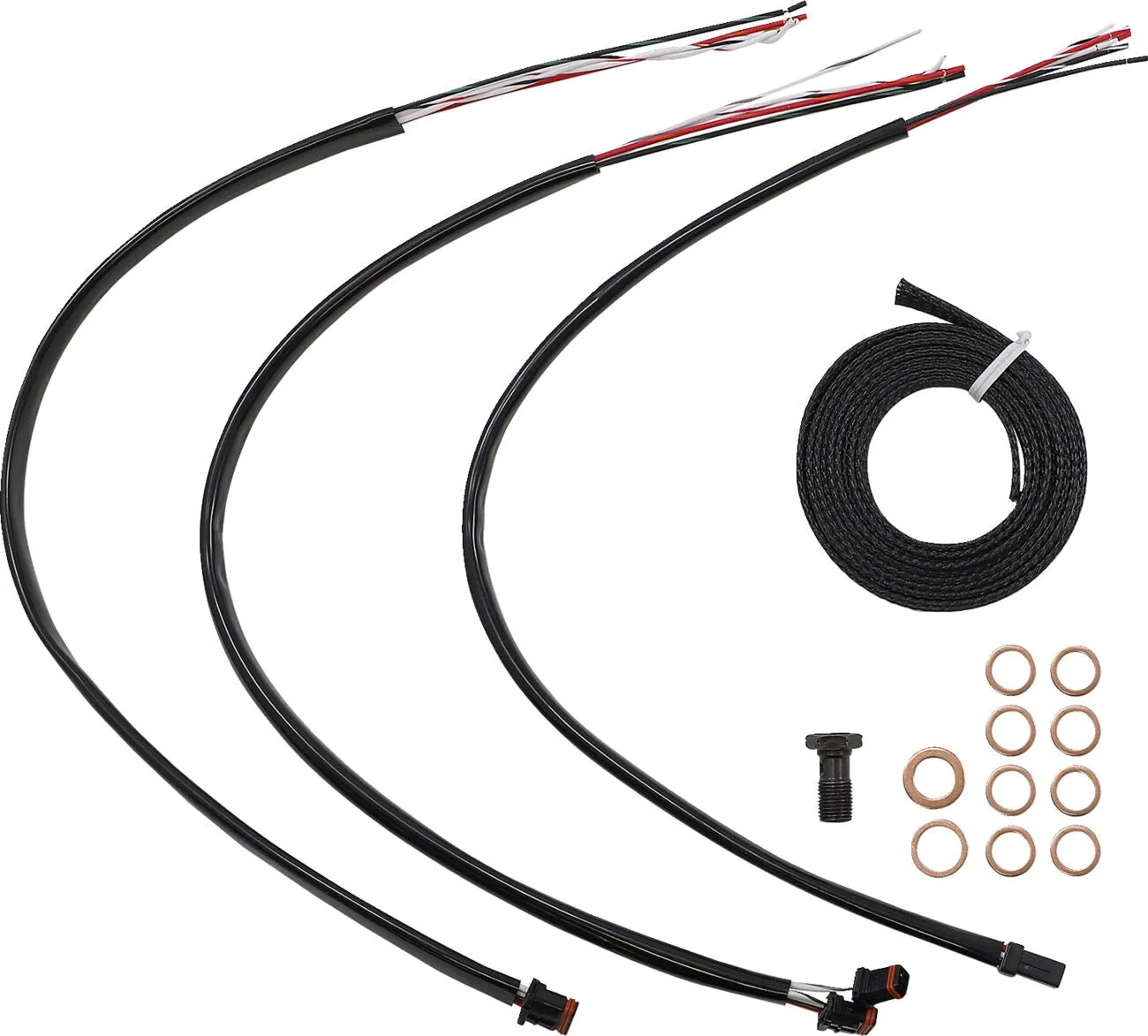 La Choppers Midnight Braided Handlebar Cable/Brake Line Kit