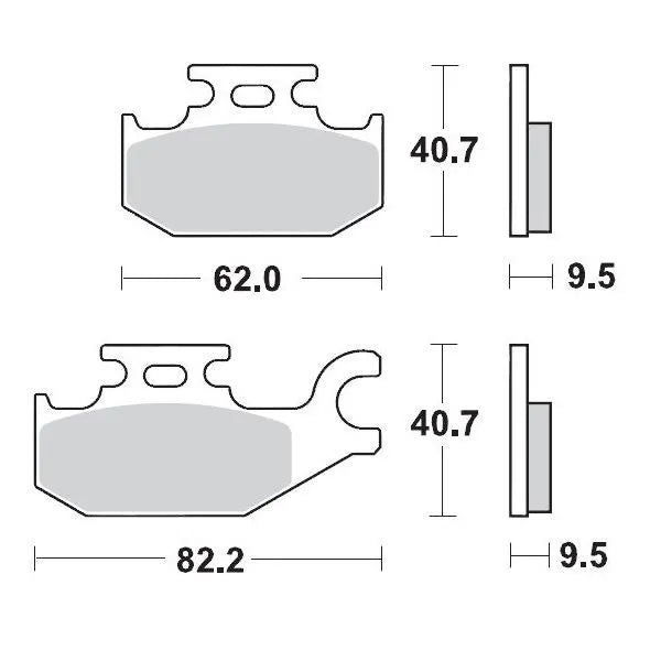 Moto-master Racing Brake Pads Atv Sintered Metal - Front & Rear