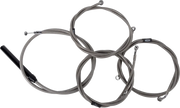 La Choppers Stainless Braided Cable/Brake Line Kit 15"-17" Bars