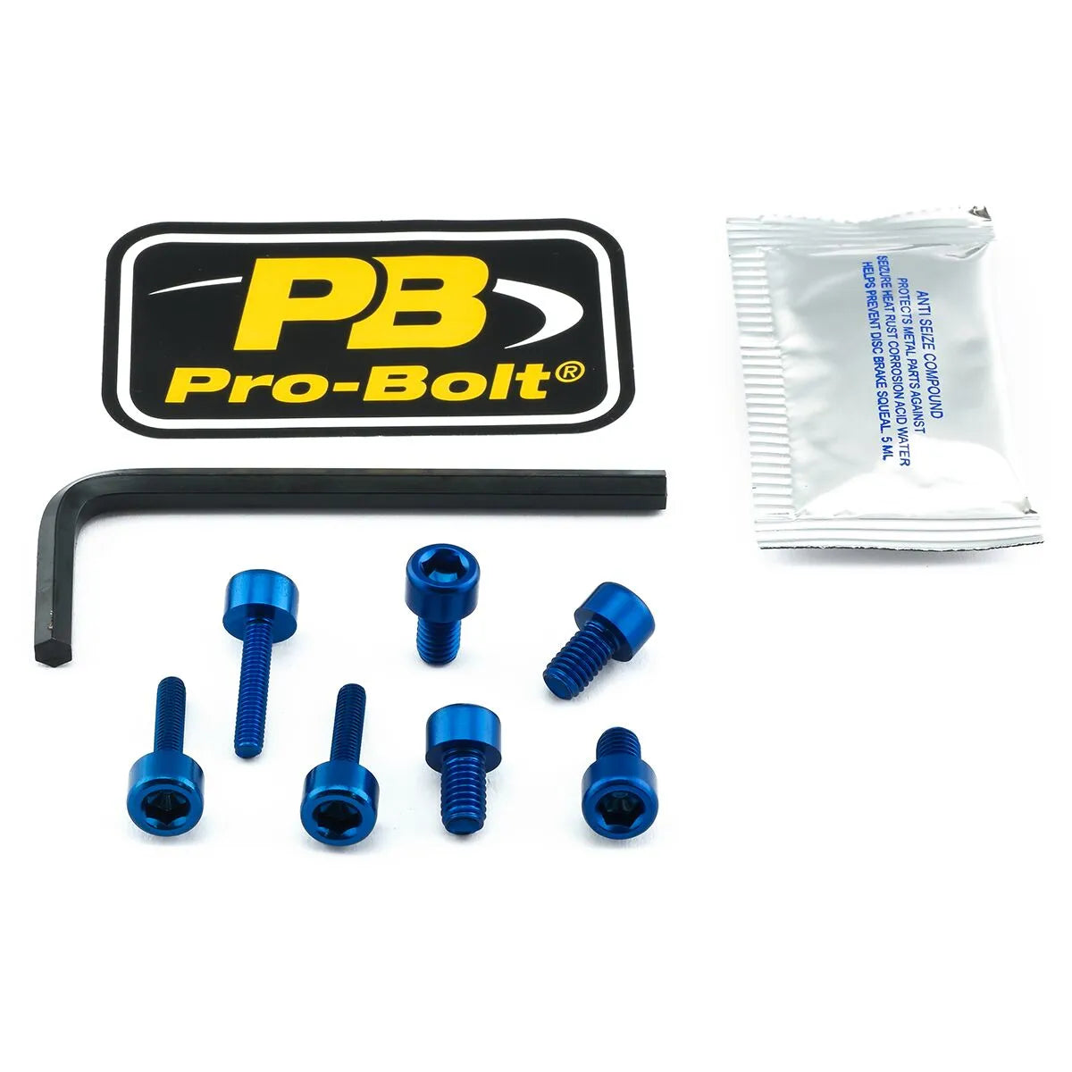 Pro Bolt Aluminium Fuel Cap Kit - Blue