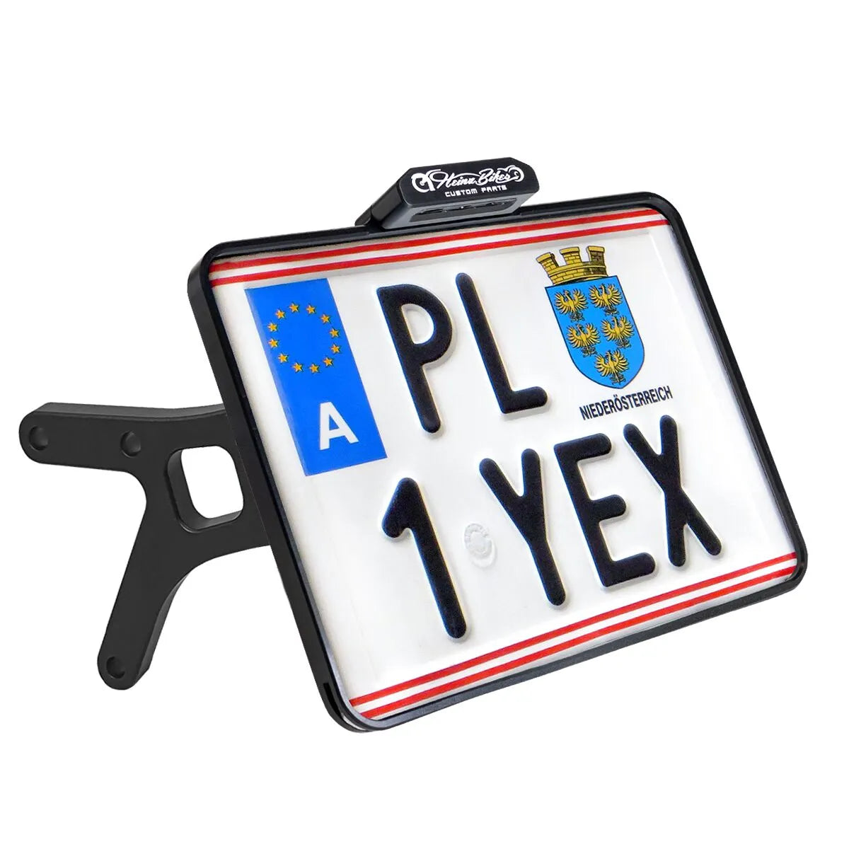Heinz Bikes License Plate Side Mount For 1" Axles
