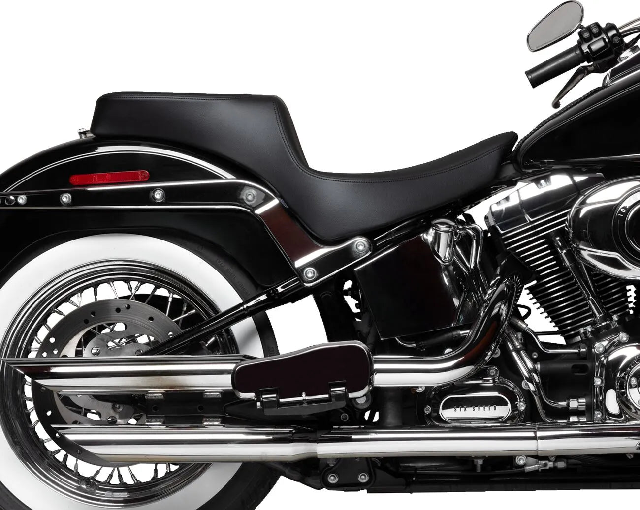 Drag Specialties Performance Predator 2-up Seat - For Harley Davidson