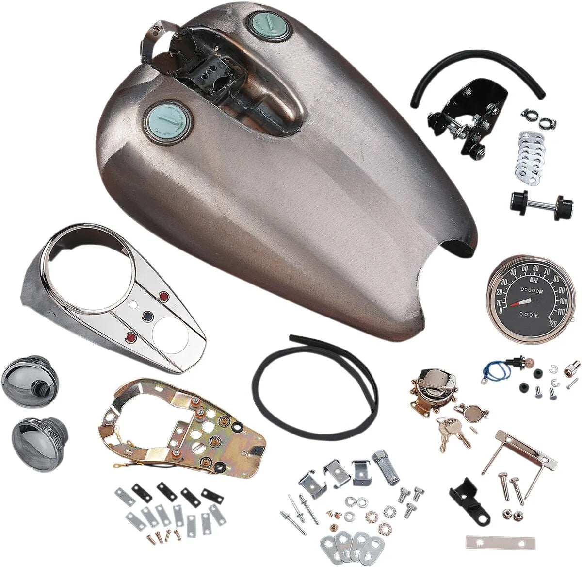 Drag Specialties Extended Quickbob Tank Kit Rubber Mount