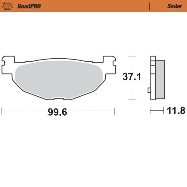 Moto-master Roadpro Sinter Scooter Brake Pads - Rear