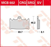 Trw Sv Series Sintered Brake Pads - Front