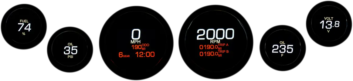 Dakota Digital Mlx Series Six-gauge Kit