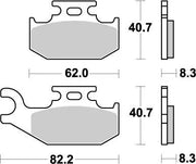 Moto-master Nitro Atv Brake Pads Sintered Metal - Front
