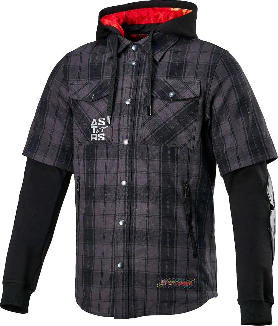Alpinestars Mo.st.eq Tartan Motorcycle Jacket - Black/Gray