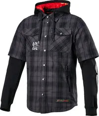 Alpinestars Mo.st.eq Tartan Motorcycle Jacket - Black/Gray