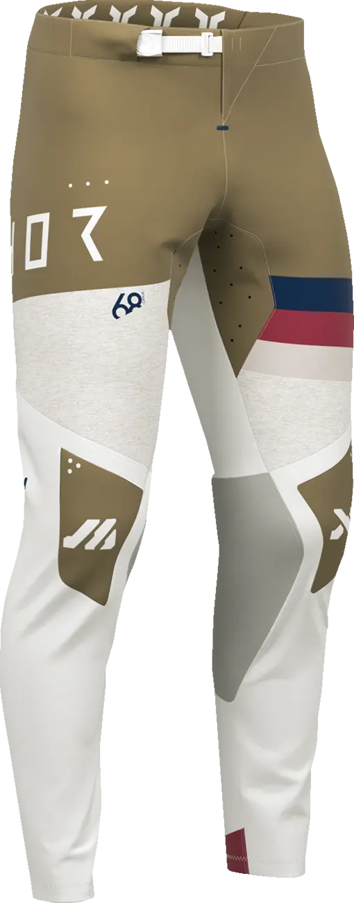 Thor Sportmode League Pants - Light Gray/Tan/White/Navy/Maroon