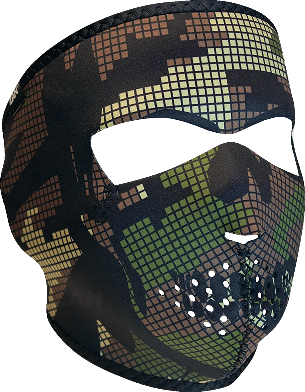 Zan Headgear Neoprene Full-Face Mask Digi Wood Camo Skull