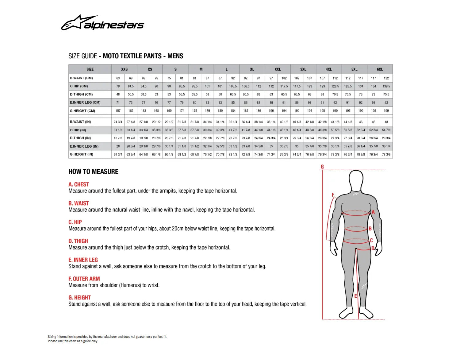 Alpinestars C-1 Air Pants - Black