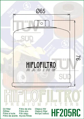 Hiflofiltro RC High-Performance Oil Filter
