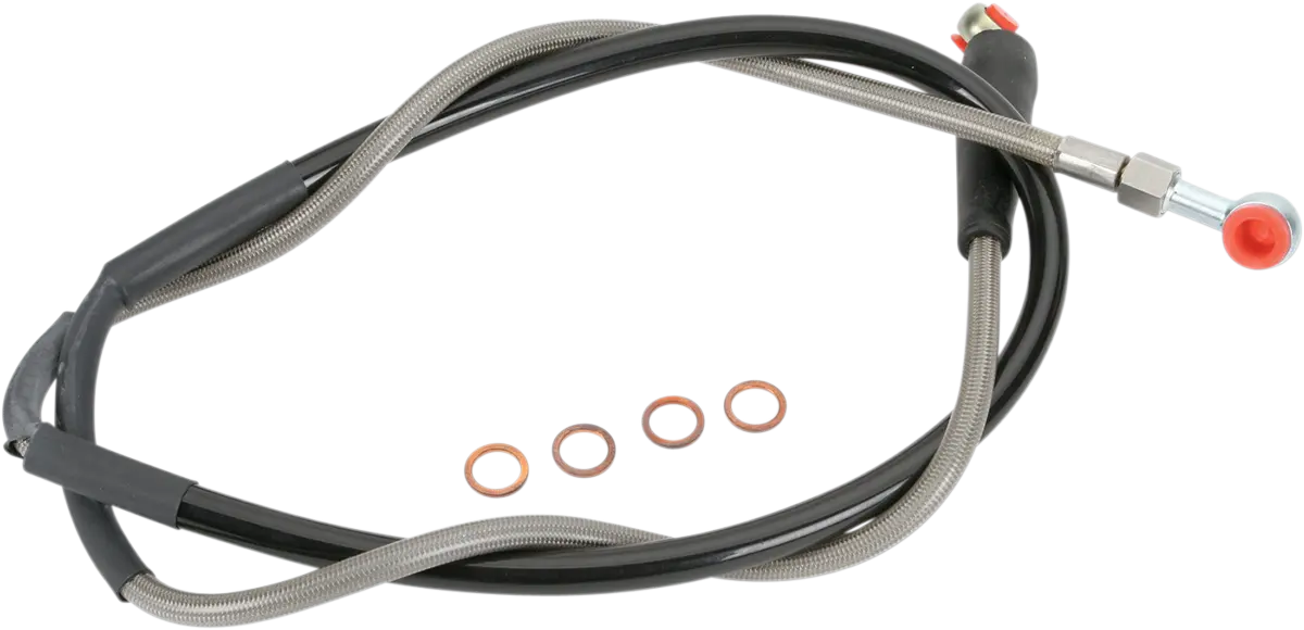 Moose Offroad Stainless Steel Braided Brake Line Front