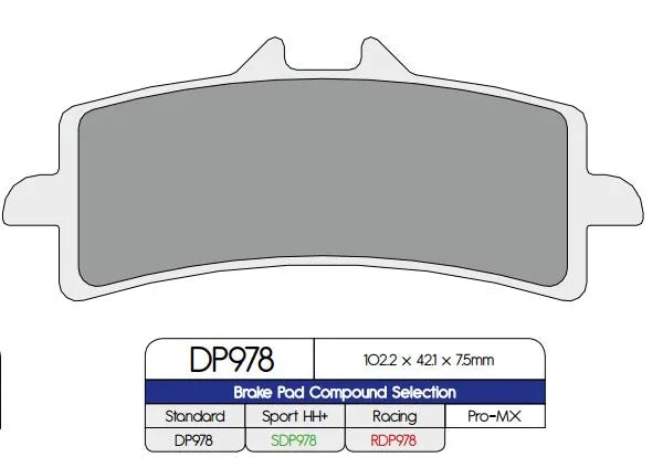 Dp Brakes Standard Sintered Metal Brake Pads - Front