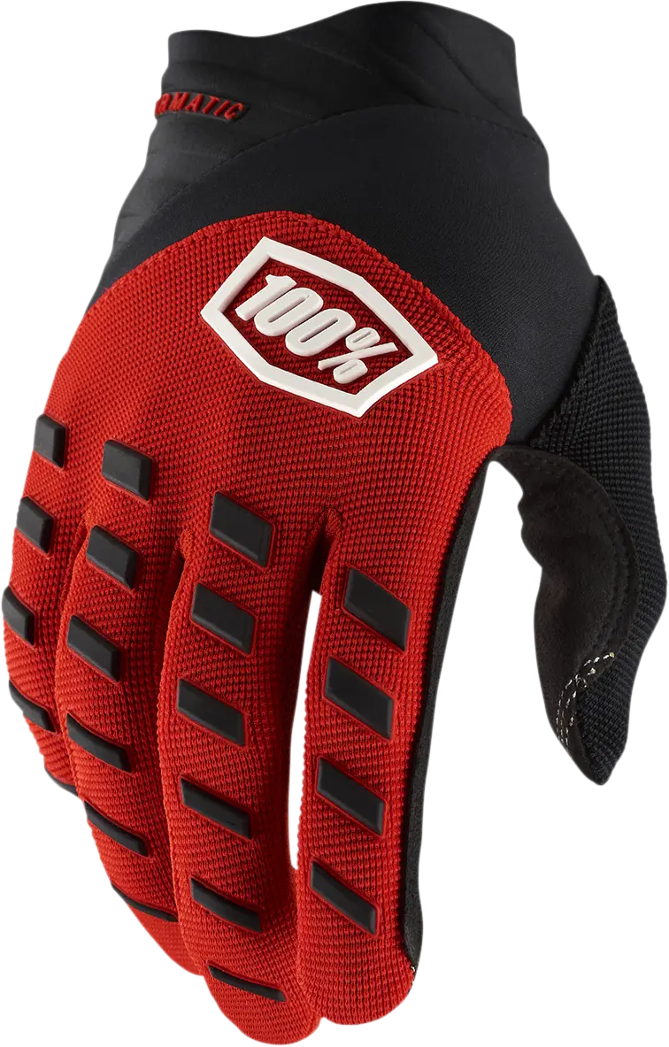 100% Youth Airmatic Gloves For Motocross - Black/Red