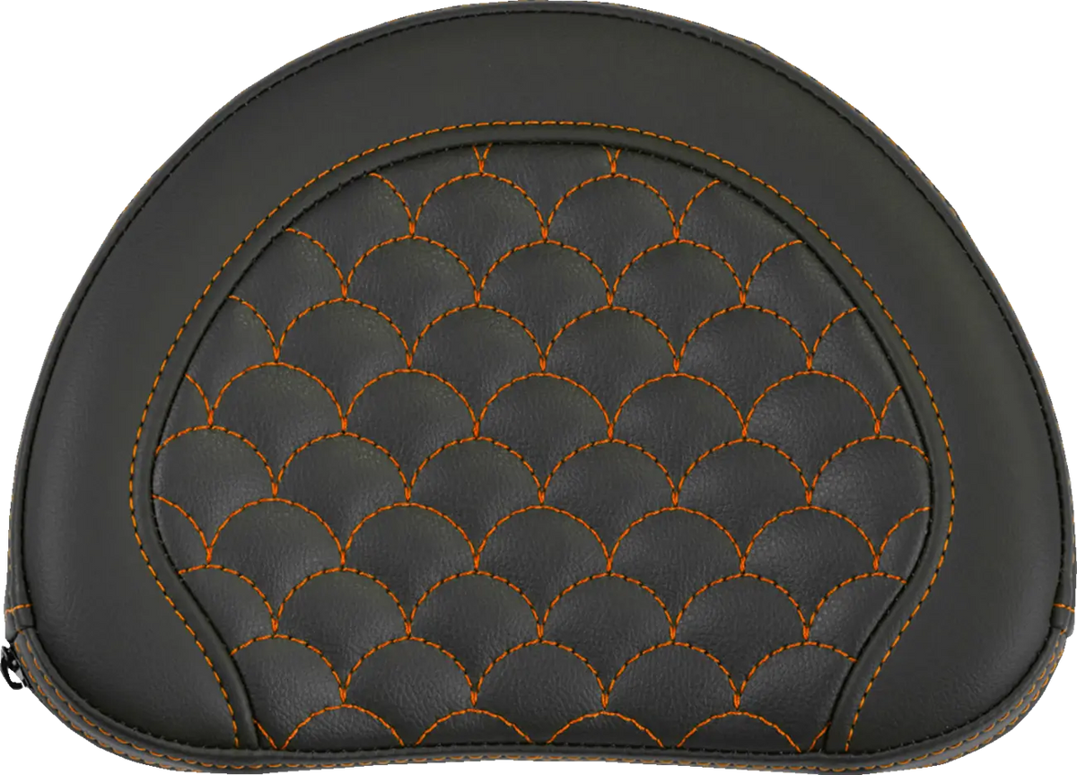 Saddlemen Contoured Sissy Bar Pad Orange Stitch 5" Width