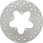 Drag Specialties Stainless Steel Drilled Brake Rotor - Rear