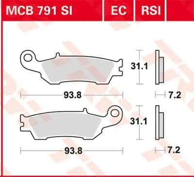 Trw Si Series Sintered Off-road Brake Pads - Front