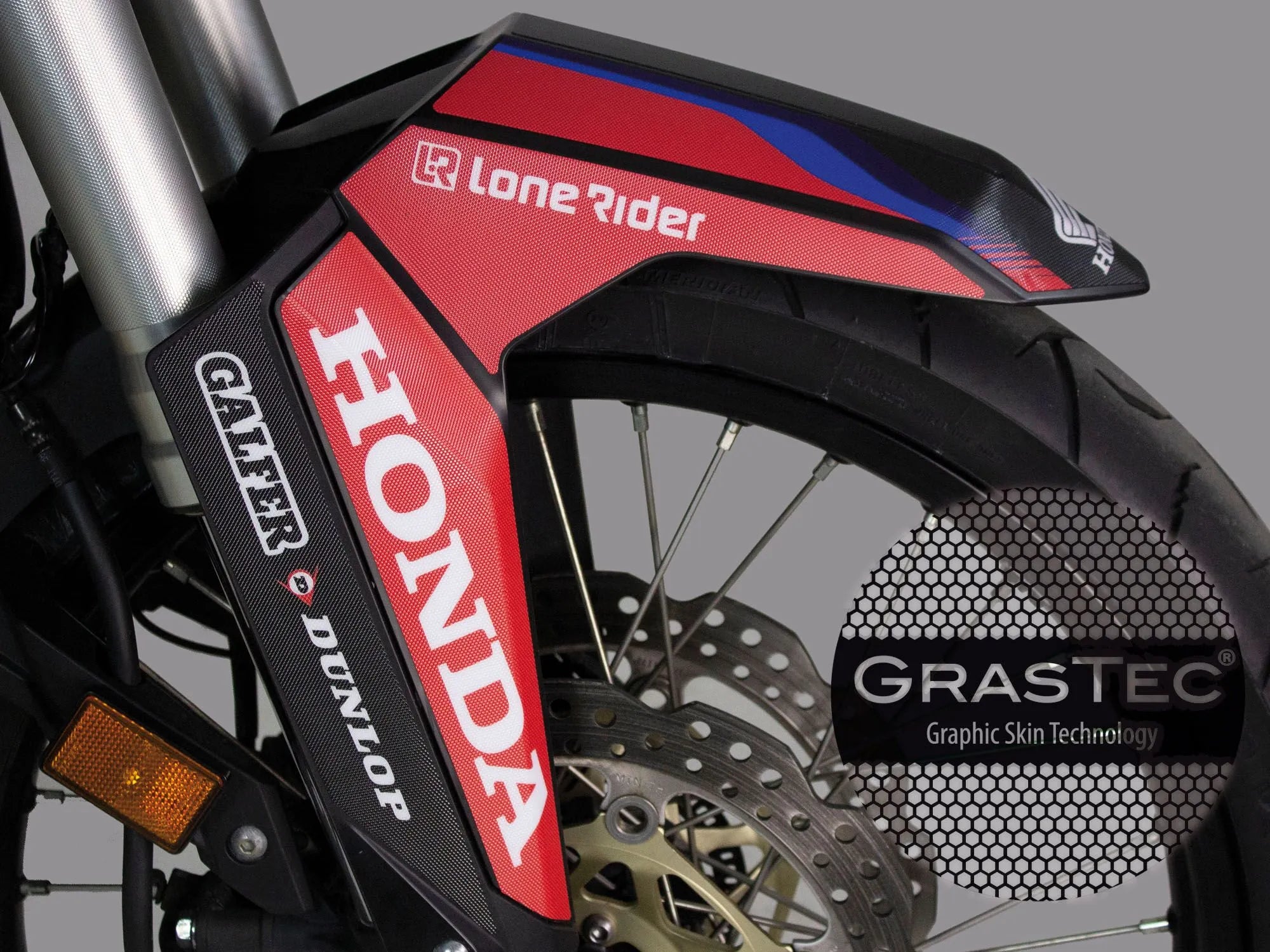 Uniracing Decal Kit For Honda Motorcycles - Black/red