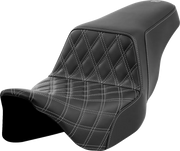 Saddlemen Lattice Stitch Step-up Seat - For Harley Davidson