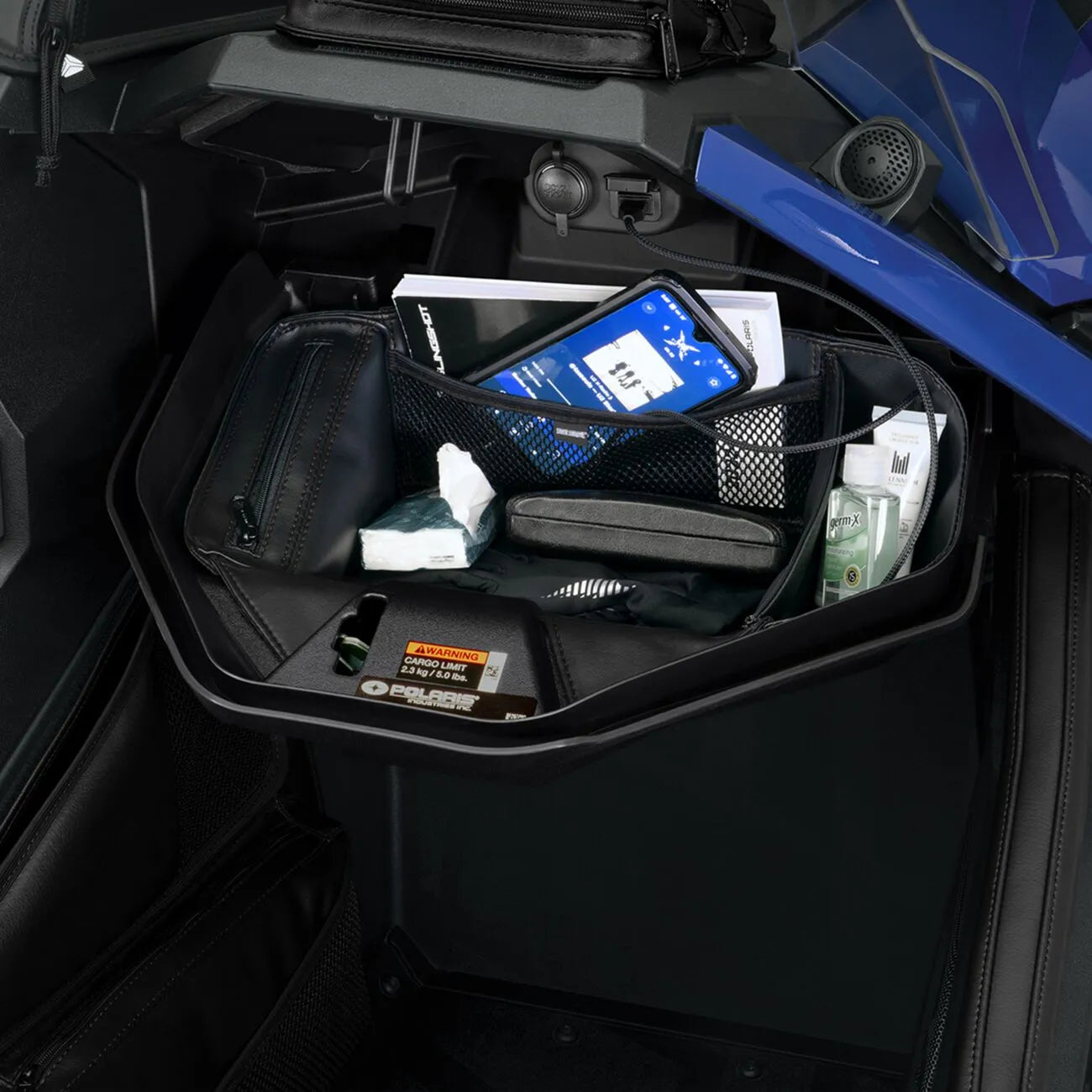 Show Chrome Glove Box Organizer For Polaris Slingshot