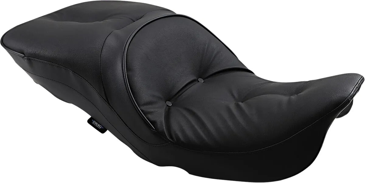 Drag Specialties 2-up Leather Touring Seat - For Harley Davidson