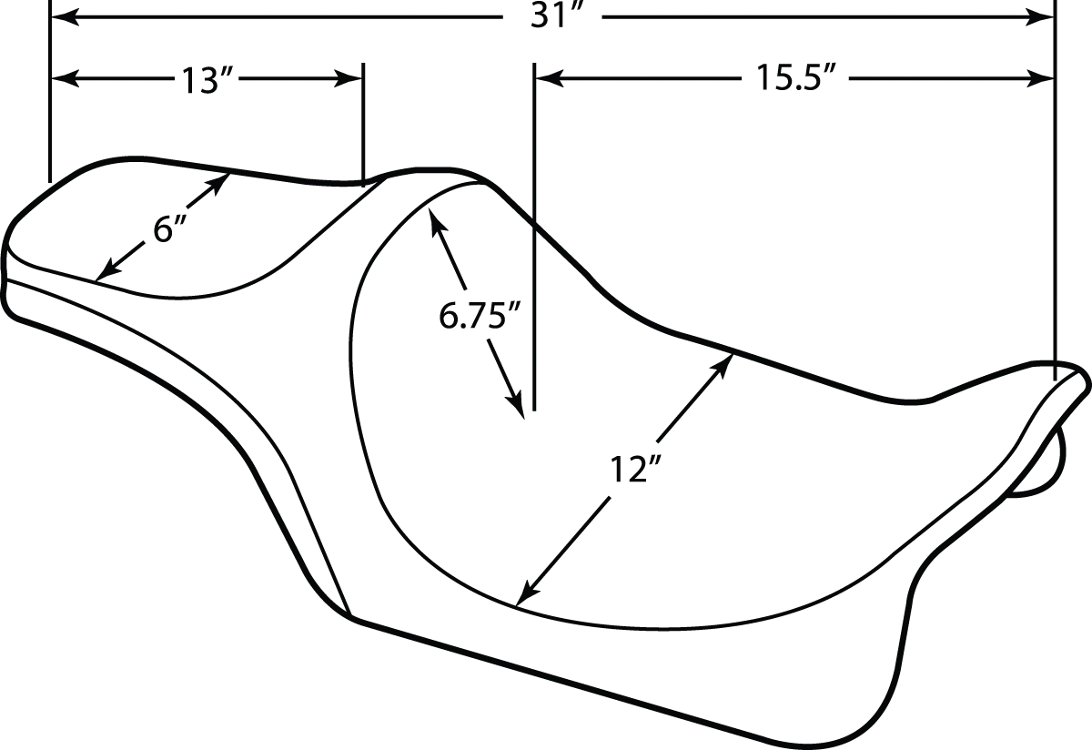 Drag Specialties Predator Iii Seat - For Harley Davidson