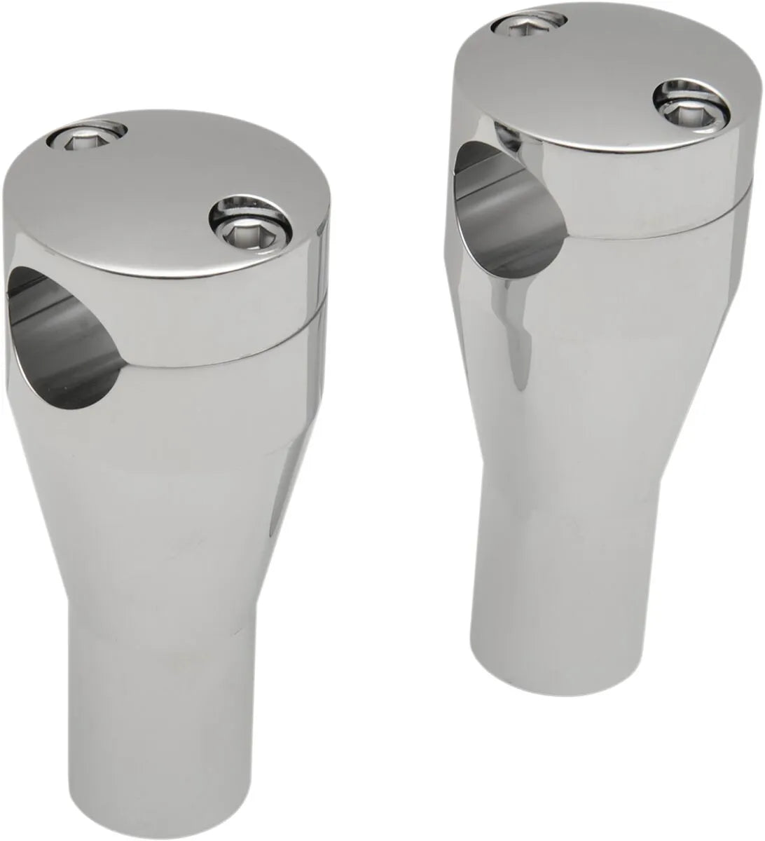Drag Specialties 4" Chrome Handlebar Riser Sockets