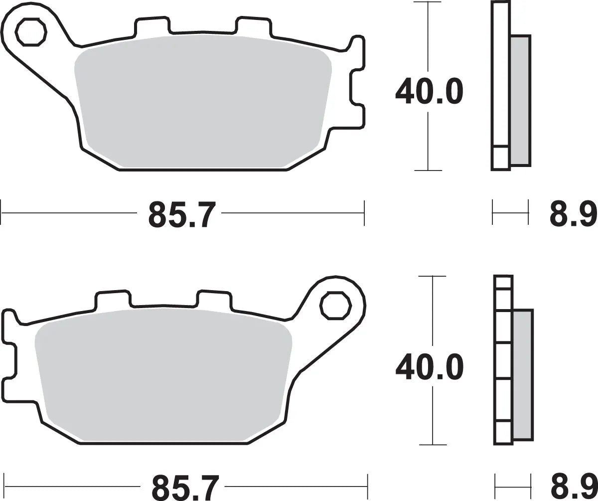 Sbs Ls Street Excel Sintered Rear Brake Pads - Rear