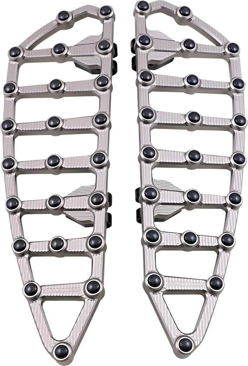 Arlen Ness Mx Billet Floorboards - Silver