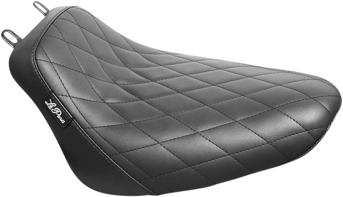 Le Pera Bare Bones Solo Seat - Black Diamond Stitch - For Harley Davidson