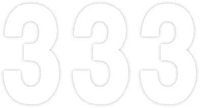 Factory Effex Pro Numbers Plate Graphic - White, 4"