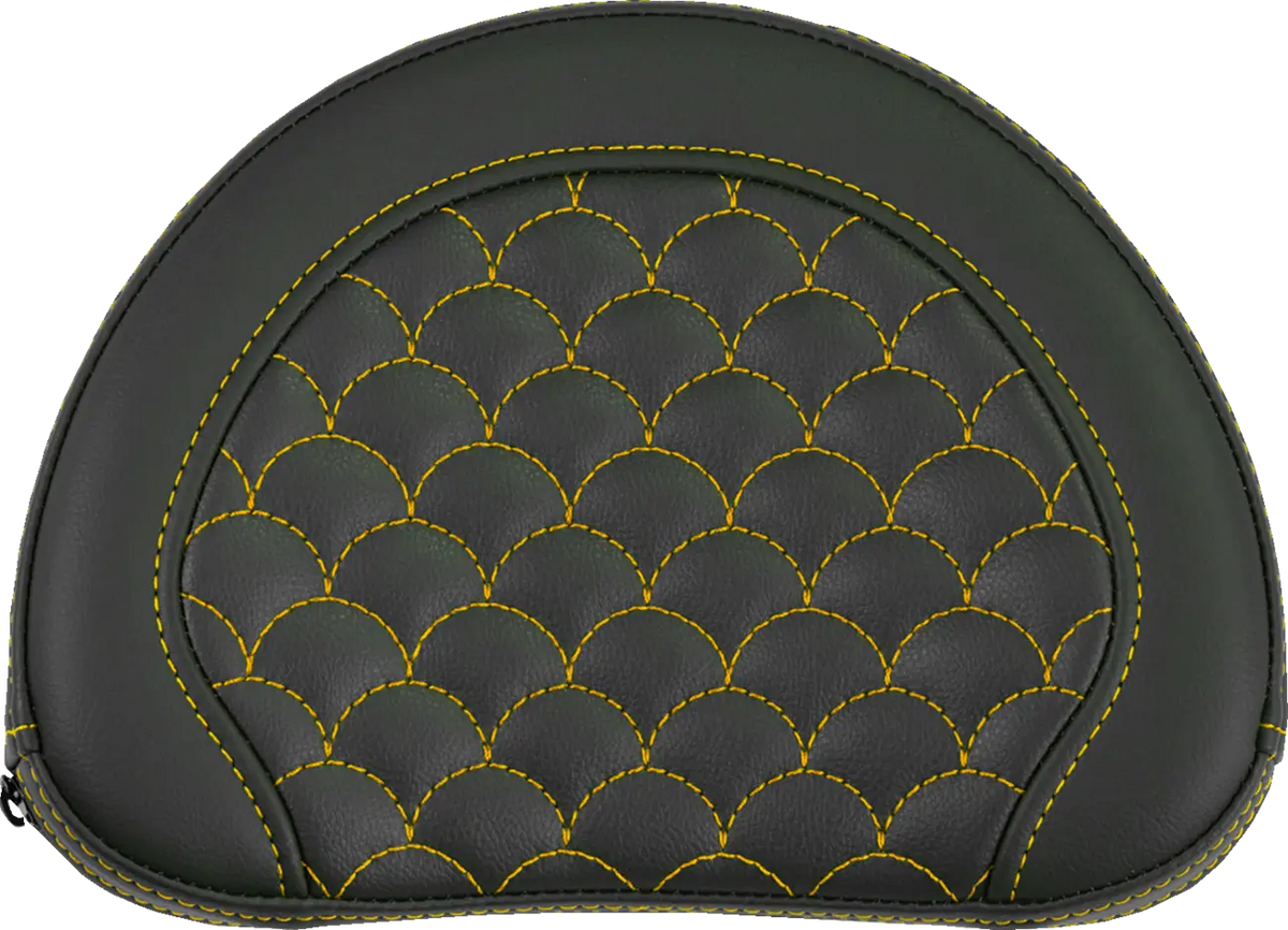 Saddlemen Contoured Sissy Bar Pad High Comfort Gold Stitch